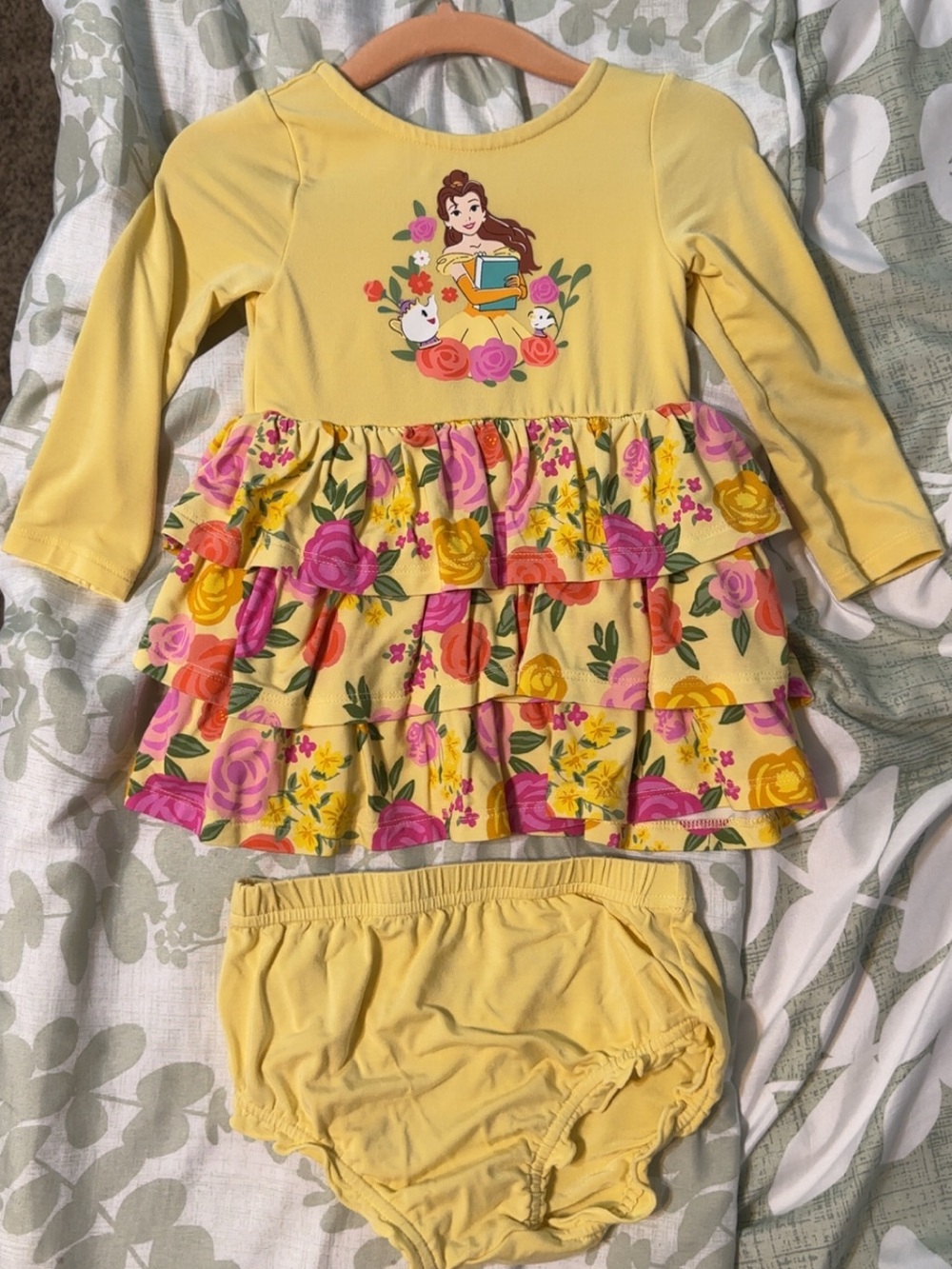 Little Sleepies Disney Princess Belle Bamboo Dress & Matching Bloomers 6-12